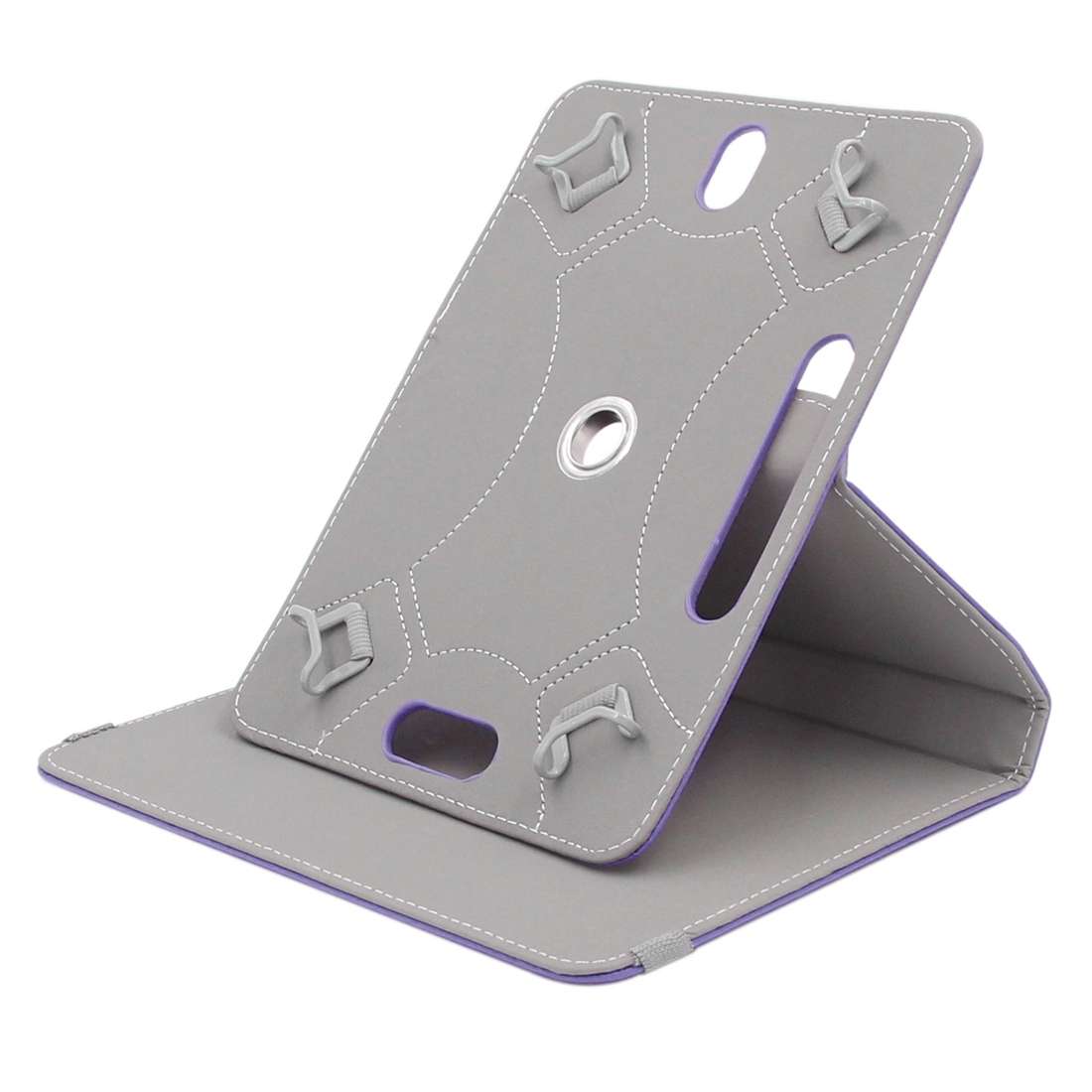ENKAY 9 inch Tablets Leather Case Crazy Horse Texture 360 Degrees Rotation Protective ... (Purple)