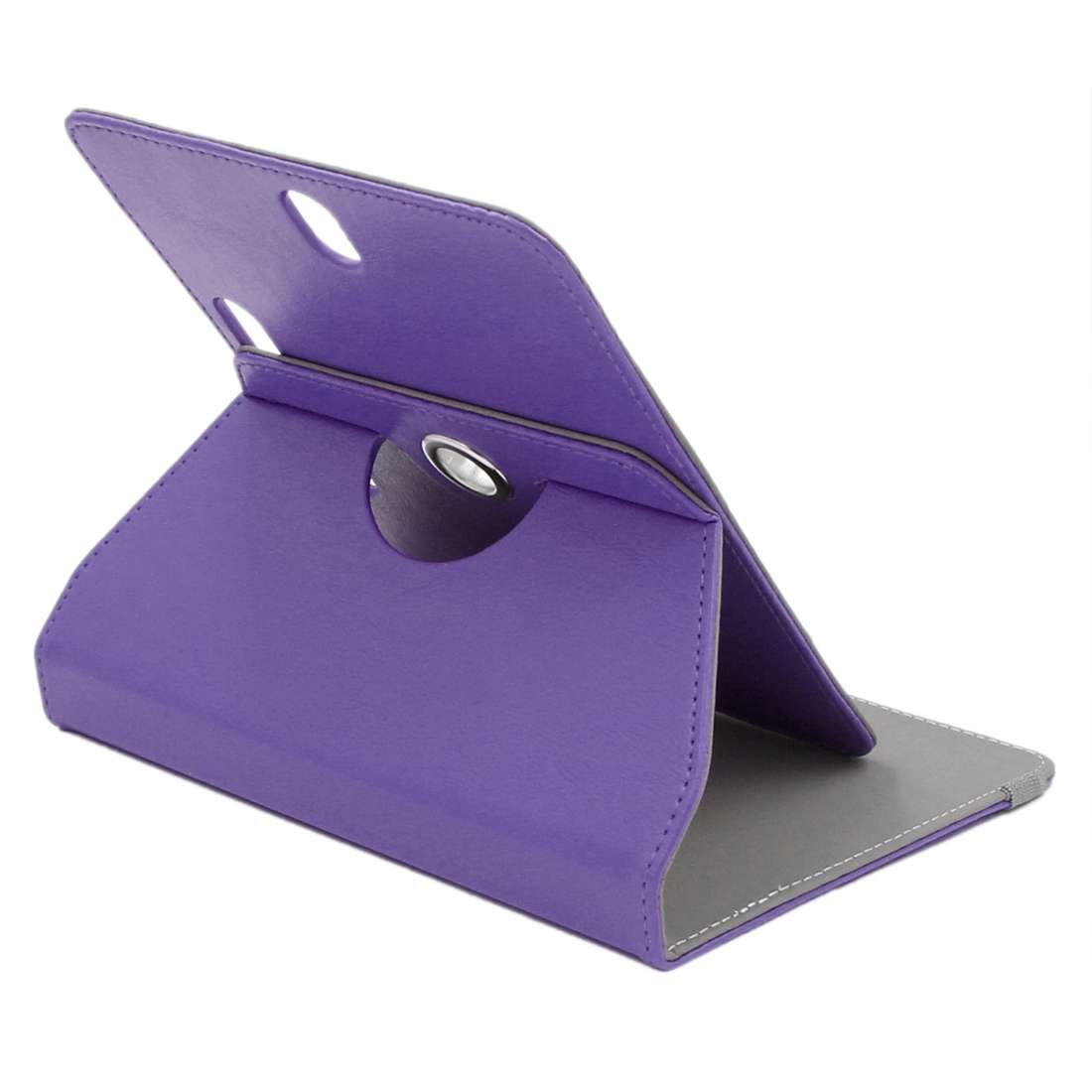 ENKAY 9 inch Tablets Leather Case Crazy Horse Texture 360 Degrees Rotation Protective ... (Purple)