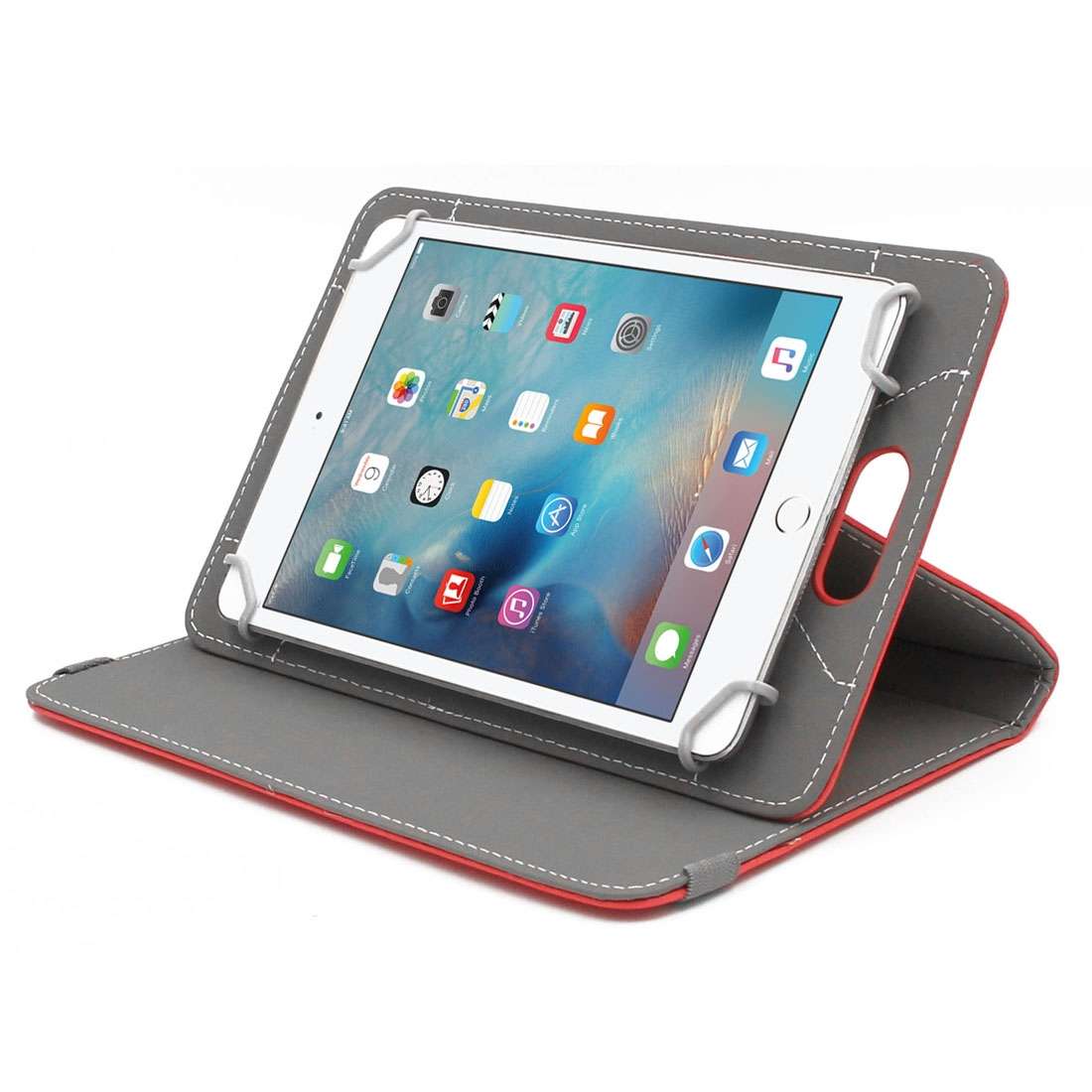 ENKAY 9 inch Tablets Leather Case Crazy Horse Texture 360 Degrees Rotation Protective Ca ... (Red)