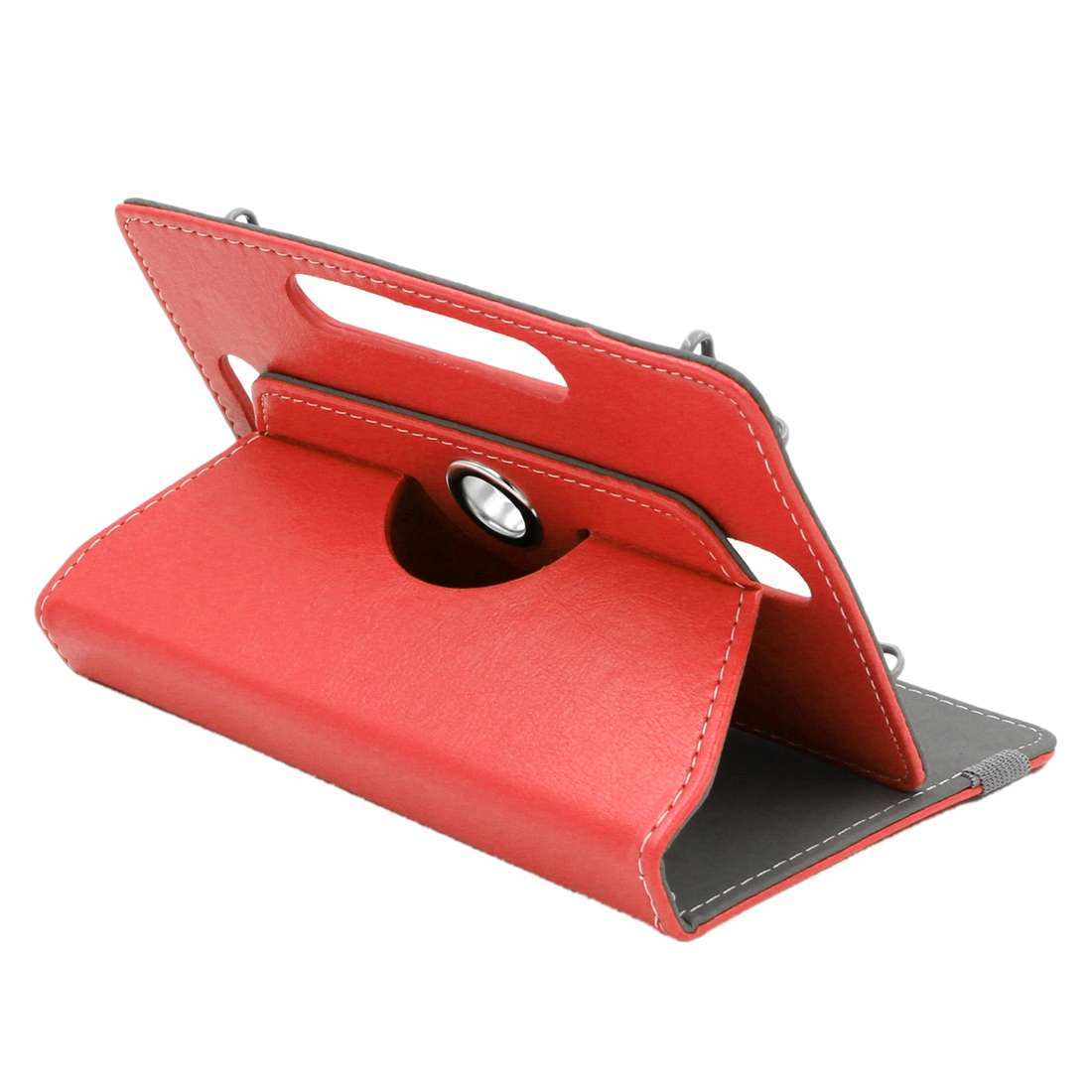 ENKAY 9 inch Tablets Leather Case Crazy Horse Texture 360 Degrees Rotation Protective Ca ... (Red)