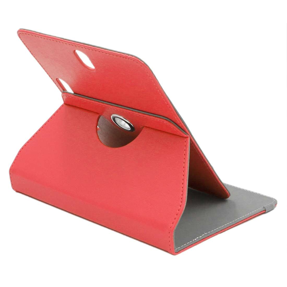 ENKAY 9 inch Tablets Leather Case Crazy Horse Texture 360 Degrees Rotation Protective Ca ... (Red)