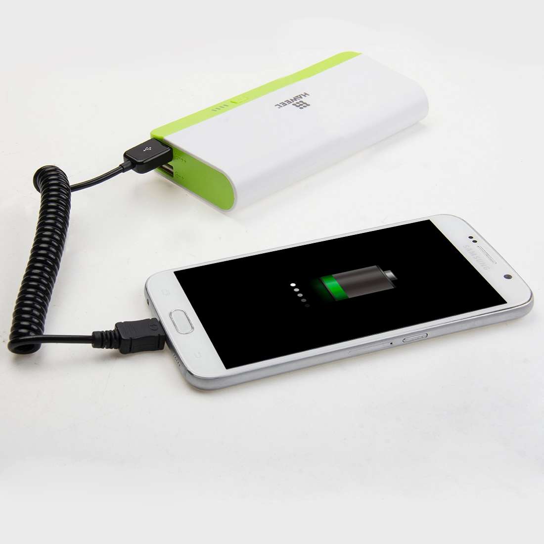 Micro USB Data / Charger Retractable Coiled Cable, Coiled Cable Stretches to 90cm