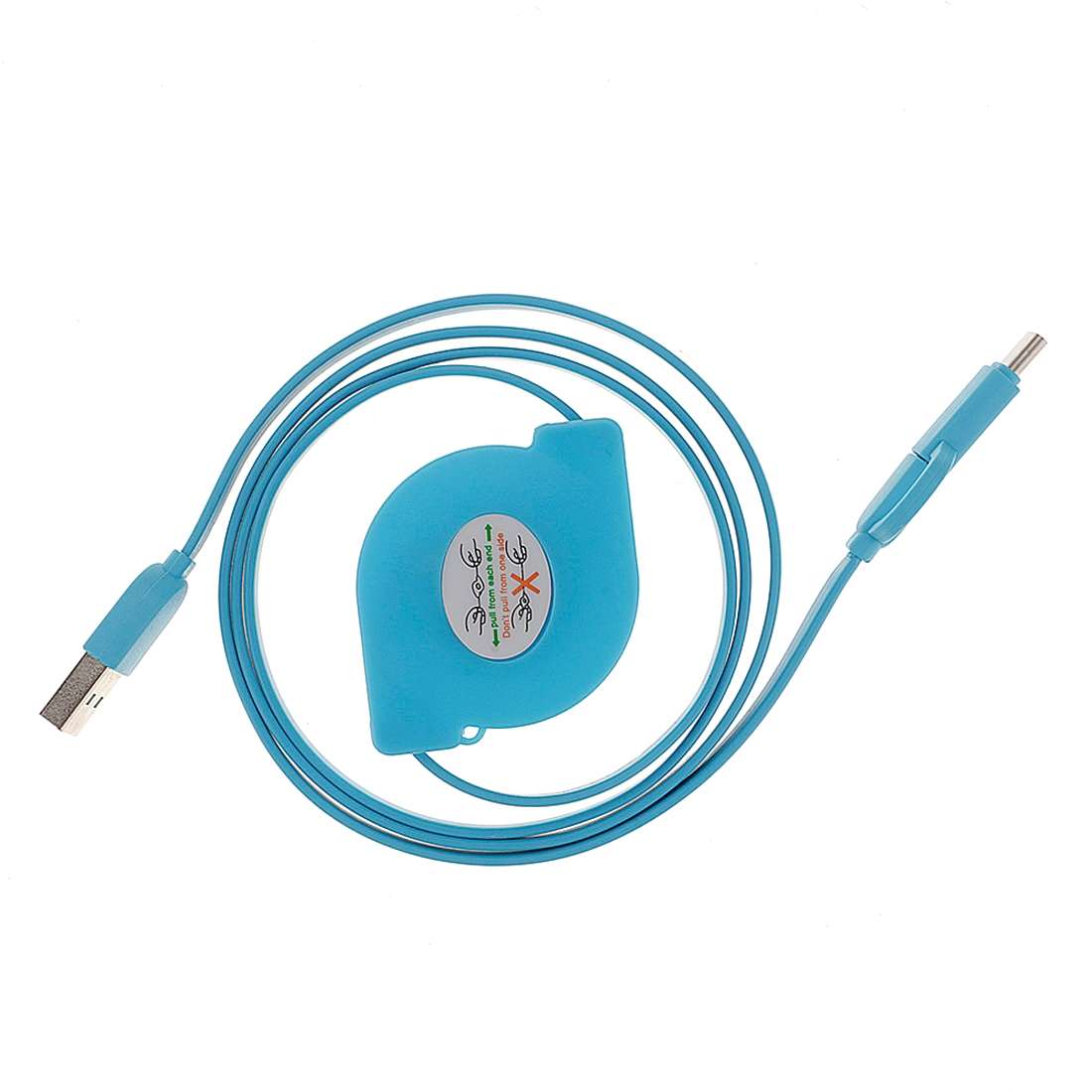 1m 2A Two in One Retractable Micro USB to Type-C Data Sync Charging Cable