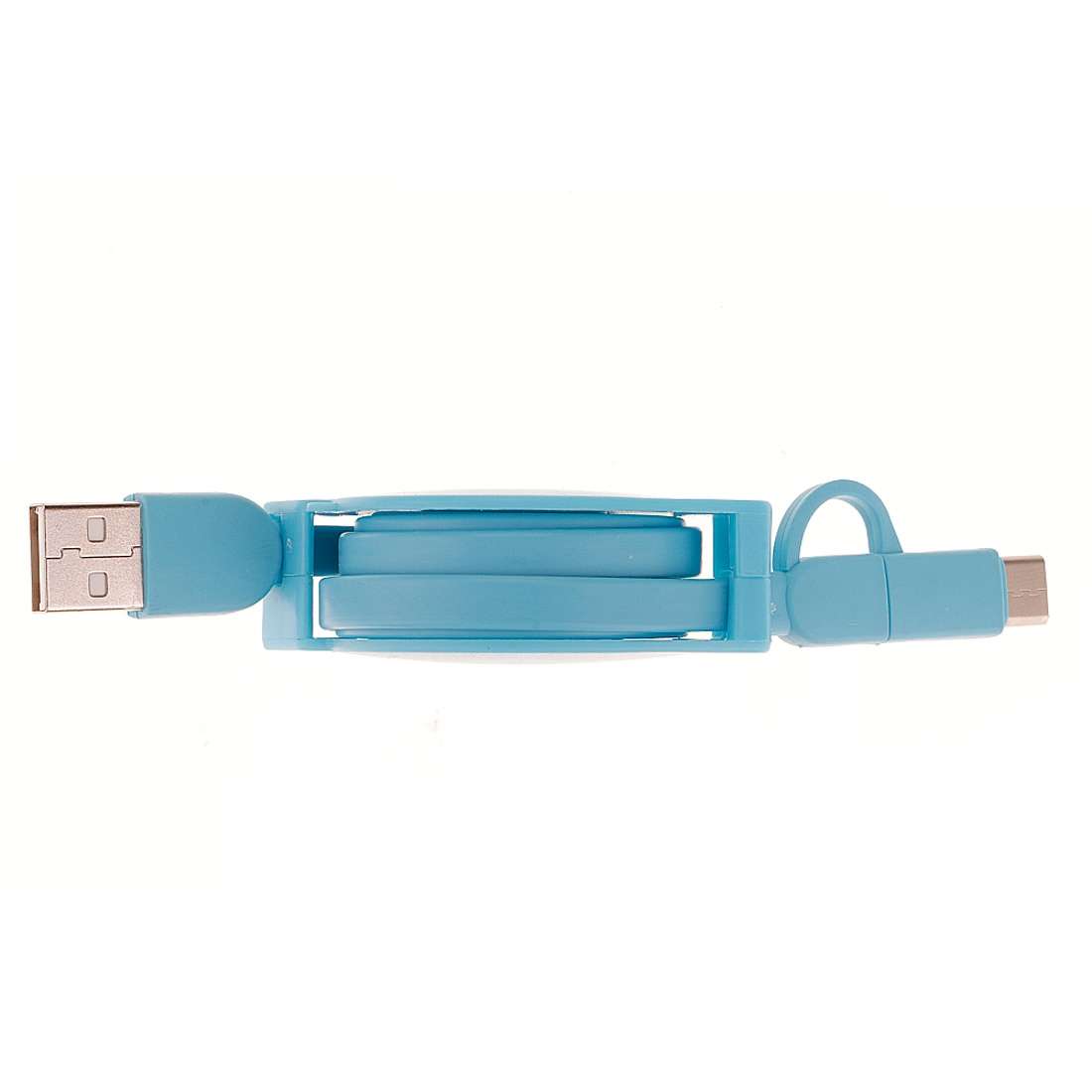 1m 2A Two in One Retractable Micro USB to Type-C Data Sync Charging Cable
