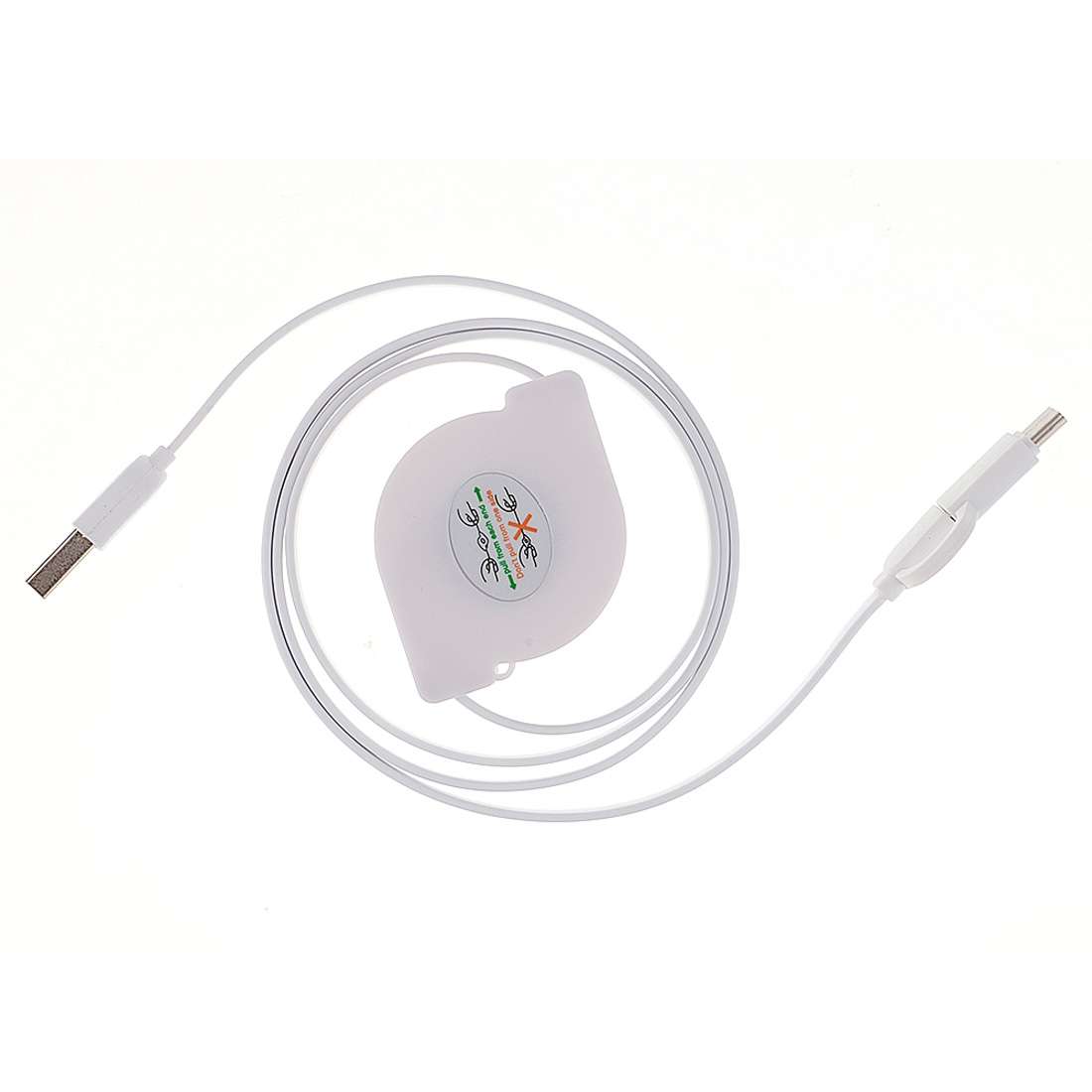 1m 2A Two in One Retractable Micro USB to Type-C Data Sync Charging Cable