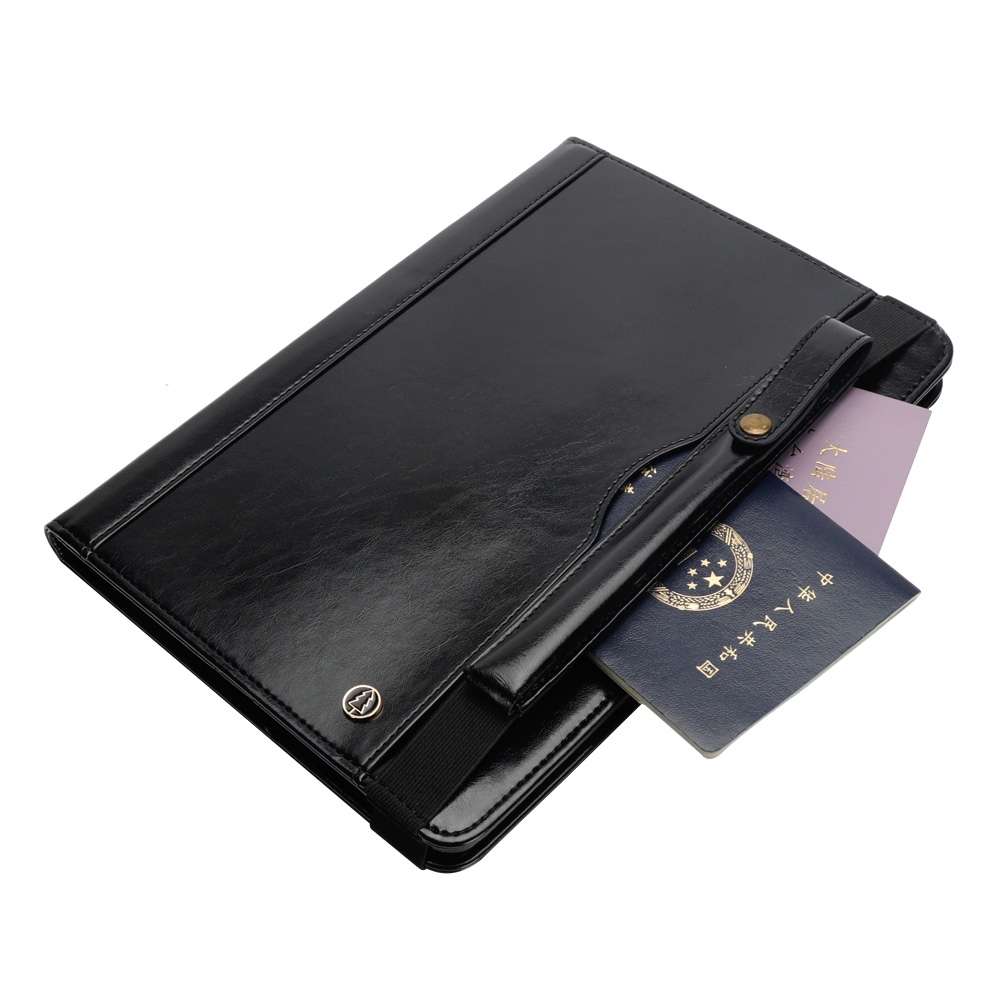 Horizontal Flip Leather Case for Galaxy Tab A T590 10.5 inch, with Double Card Slots & ... (Black)