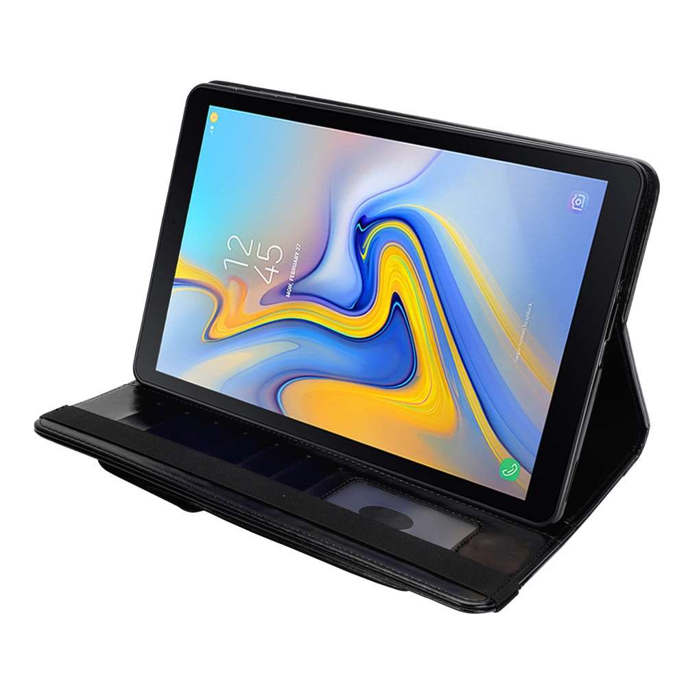 Horizontal Flip Leather Case for Galaxy Tab A T590 10.5 inch, with Double Card Slots & ... (Black)