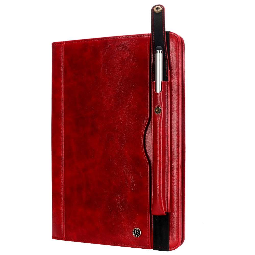 Horizontal Flip Leather Case for Galaxy Tab A T590 10.5 inch, with Double Card Slots & P ... (Red)