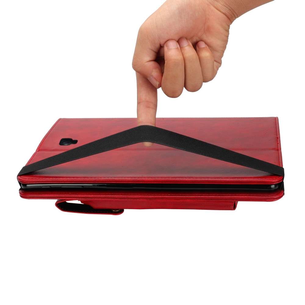 Horizontal Flip Leather Case for Galaxy Tab A T590 10.5 inch, with Double Card Slots & P ... (Red)