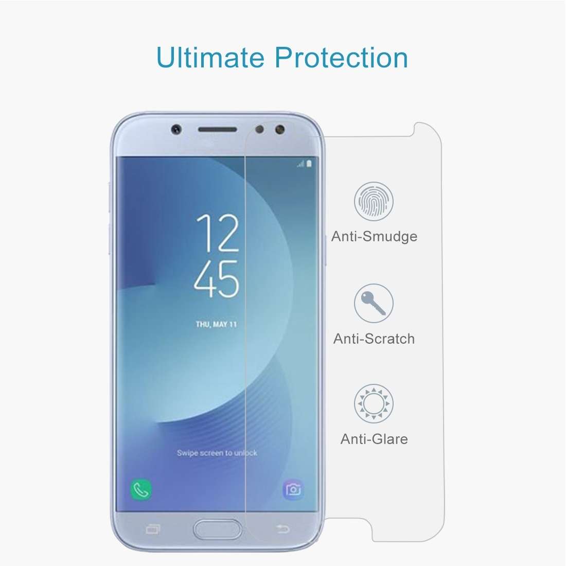2 PCS For Galaxy J5 (2017) (EU Version) 0.26mm 9H Surface Hardness 2.5D Explosion-proof Non-full S