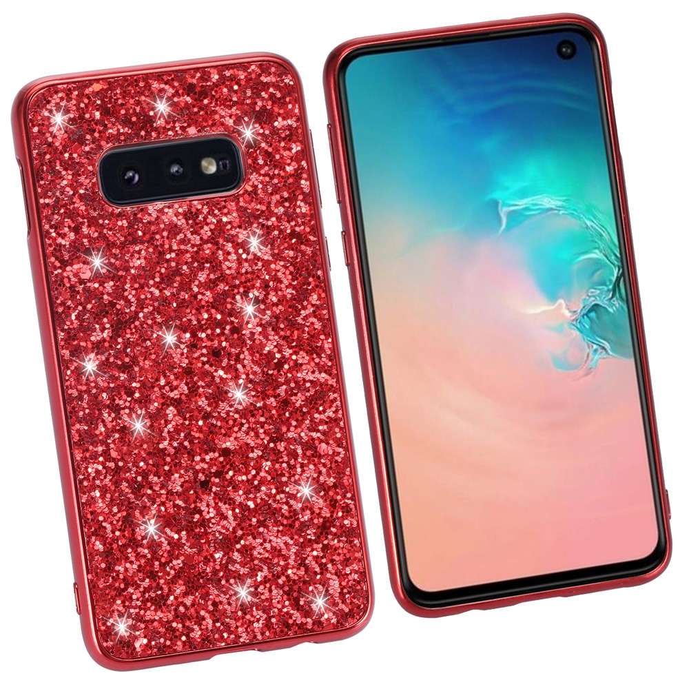 Glitter Powder Shockproof TPU Protective Case for Galaxy S10 (Gold)