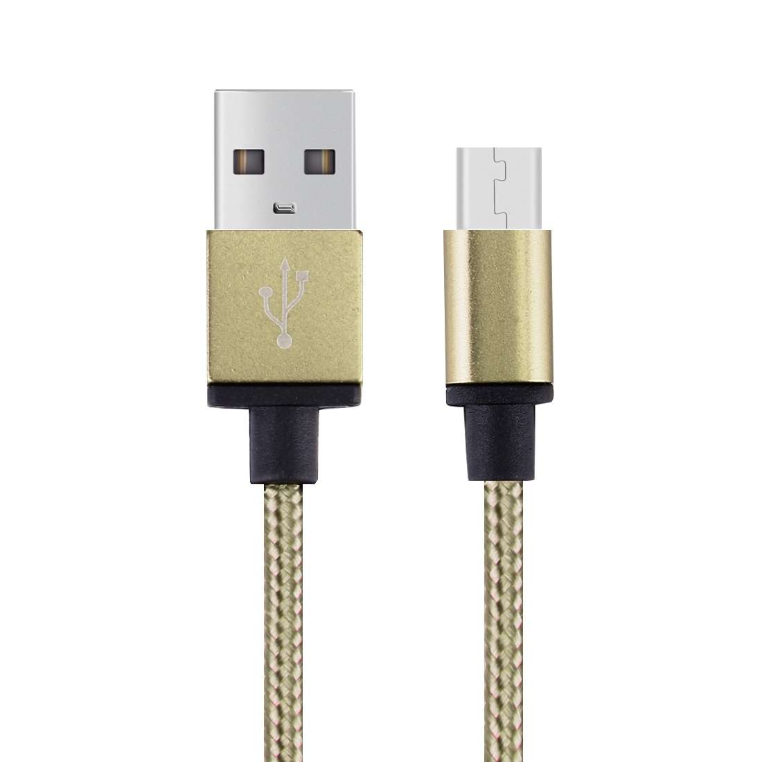 1m Woven Style Metal Head 58 Cores Micro USB to USB 2.0 Data / Charger Cable