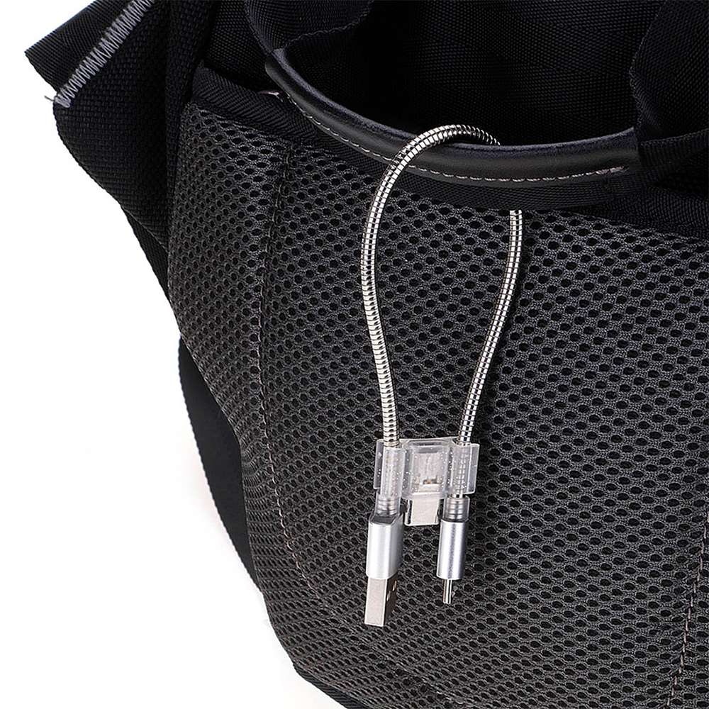 24cm 2A Micro USB + USB-C / Type-C to USB Flexible Data Charging Cable(Silver)