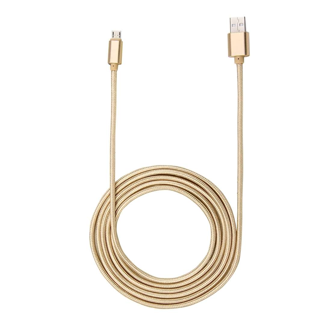 2m Woven Style Metal Head 84 Cores Micro USB to USB 2.0 Data / Charger Cable