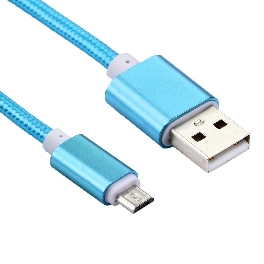 2m Woven Style Metal Head 84 Cores Micro USB to USB 2.0 Data / Charger Cable