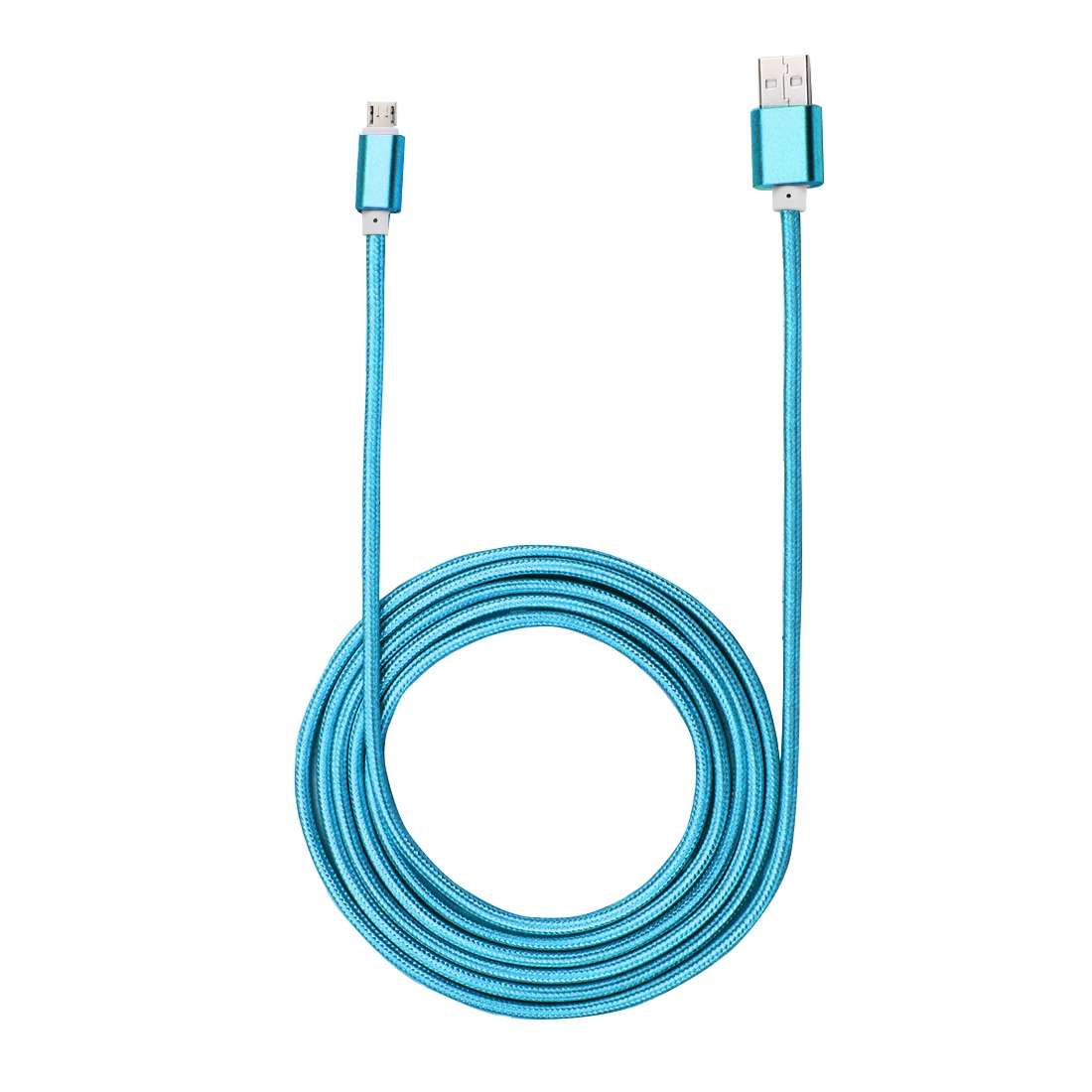 2m Woven Style Metal Head 84 Cores Micro USB to USB 2.0 Data / Charger Cable