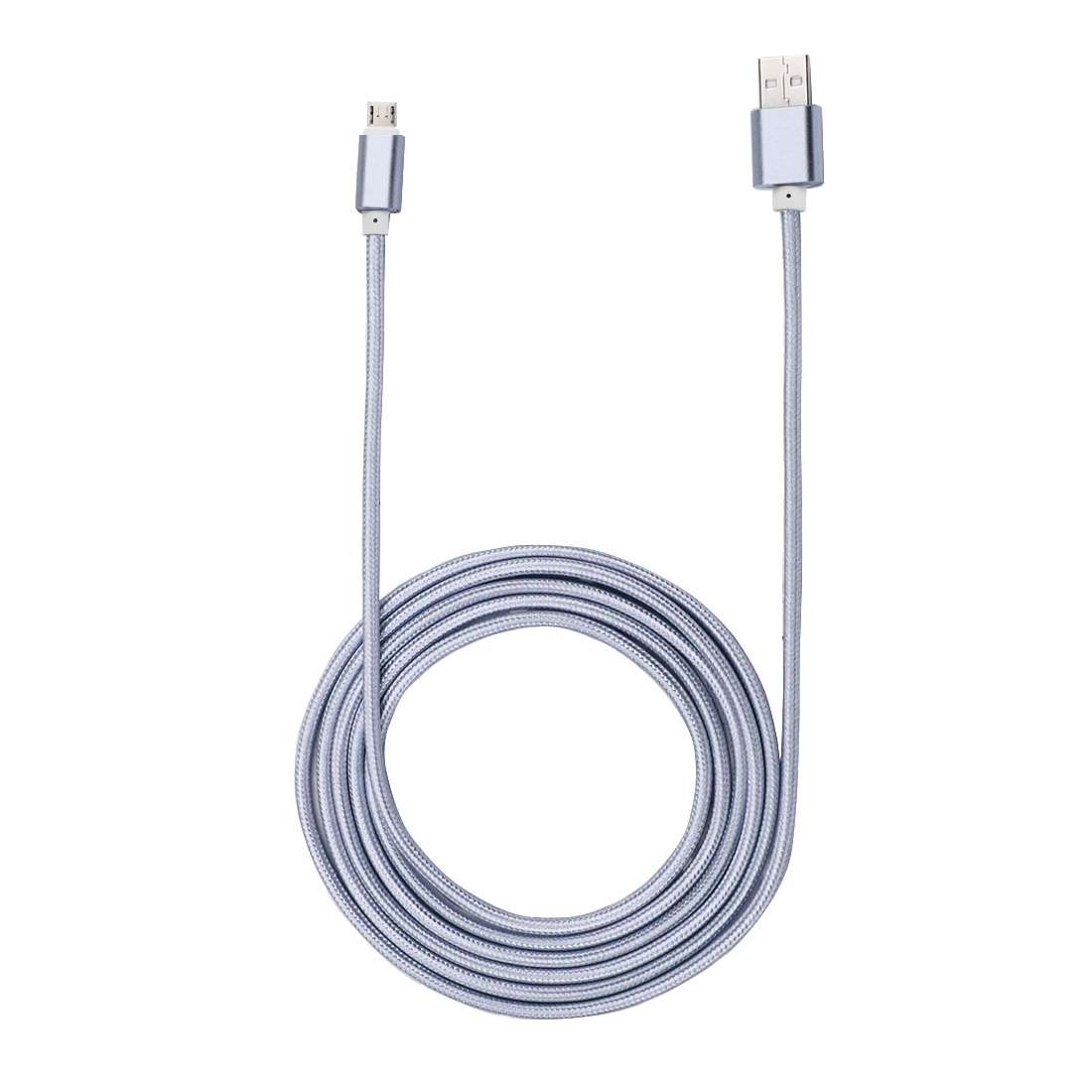 2m Woven Style Metal Head 84 Cores Micro USB to USB 2.0 Data / Charger Cable