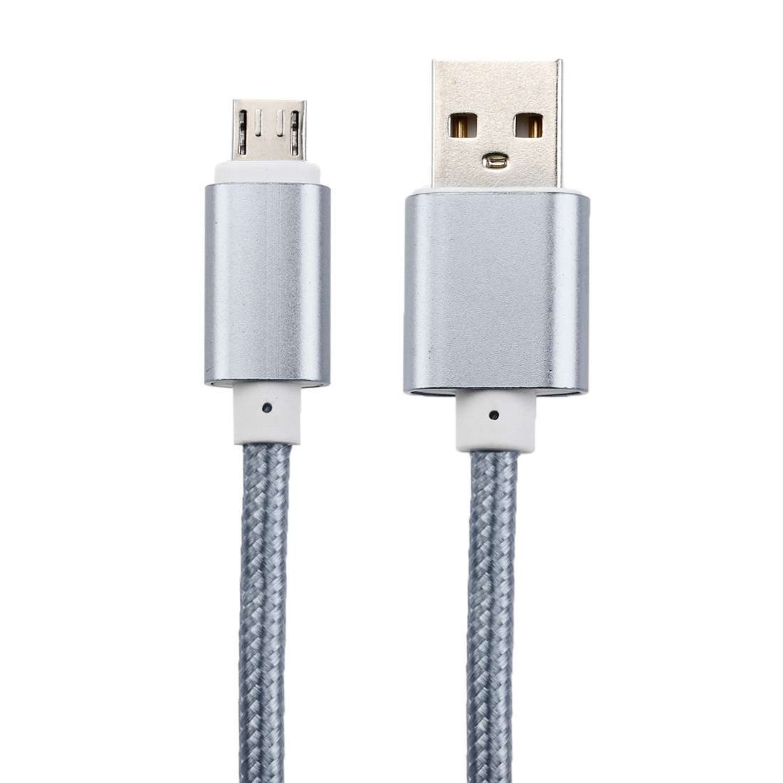 2m Woven Style Metal Head 84 Cores Micro USB to USB 2.0 Data / Charger Cable