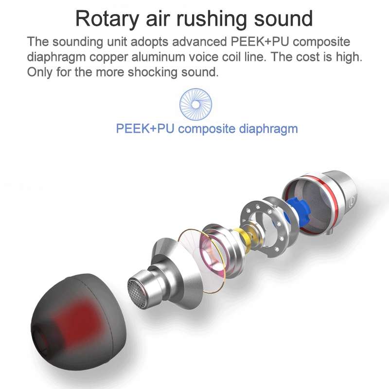 USB-C / Type-C Interface In Ear Wired Mega Bass Earphone with Mic (Black)