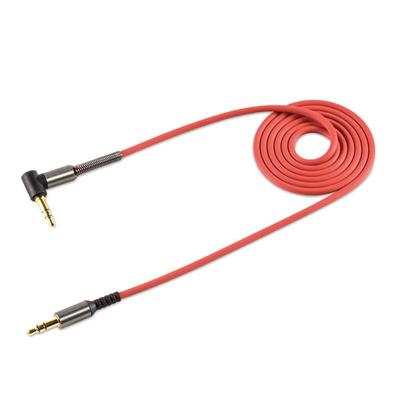 hoco UPA02 AUX Spring Audio Cable without Microphone, Cable Length: 1m(Red)