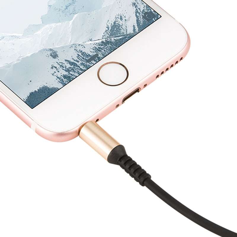 hoco UPA02 AUX Spring Audio Cable without Microphone, Cable Length: 1m(Red)