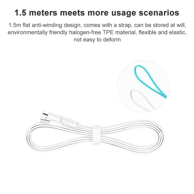 Original Honor AP55S 2 in 1 2A USB to USB-C / Type-C + Micro USB Interface Charging an ... (White)