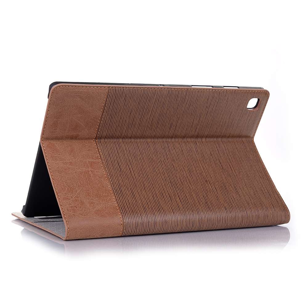 Cross Texture Horizontal Flip Leather Case for Galaxy Tab S5e 10.5 T720 / T725, with H ... (Brown)