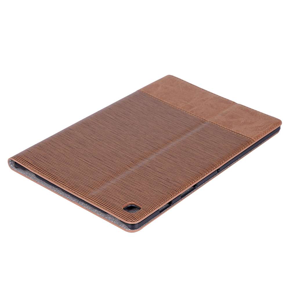 Cross Texture Horizontal Flip Leather Case for Galaxy Tab S5e 10.5 T720 / T725, with H ... (Brown)