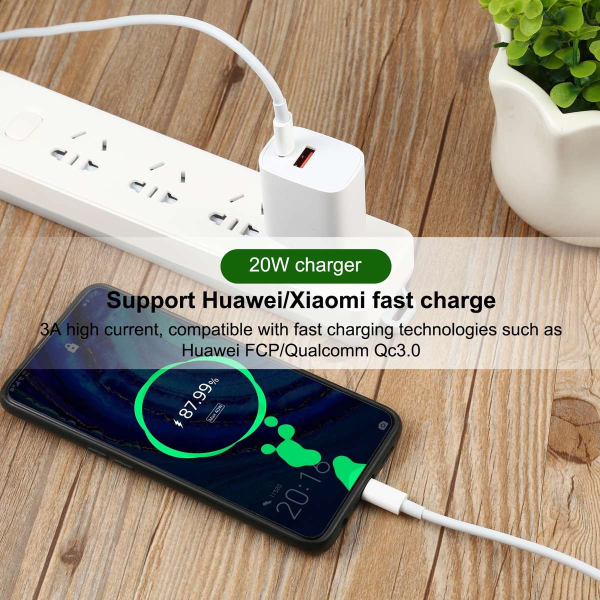 100W USB-C / Type-C to Type-C Fast Charging Data Cable, Length: 1m