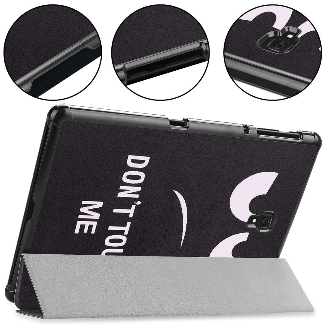 Eyes Pattern Horizontal Flip PU Leather Case for Galaxy Tab A 10.5 / T595 & T590, with Three-foldi