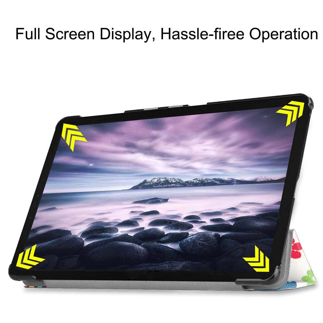 Colorful Butterflies Pattern Horizontal Flip PU Leather Case for Galaxy Tab A 10.5 / T595 & T590,