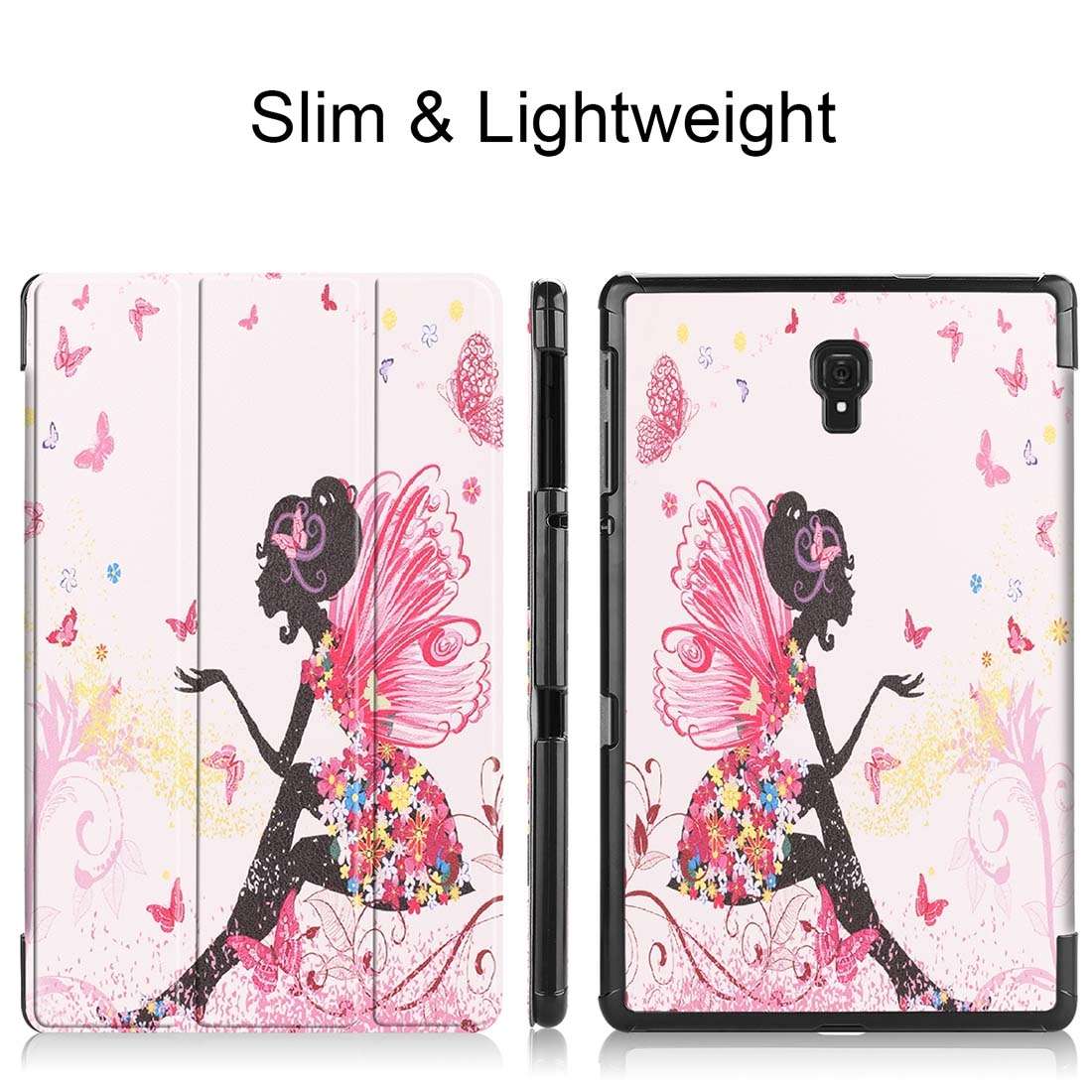 Butterfly Fairy Pattern Horizontal Flip PU Leather Case for Galaxy Tab A 10.5 / T595 & T590, with