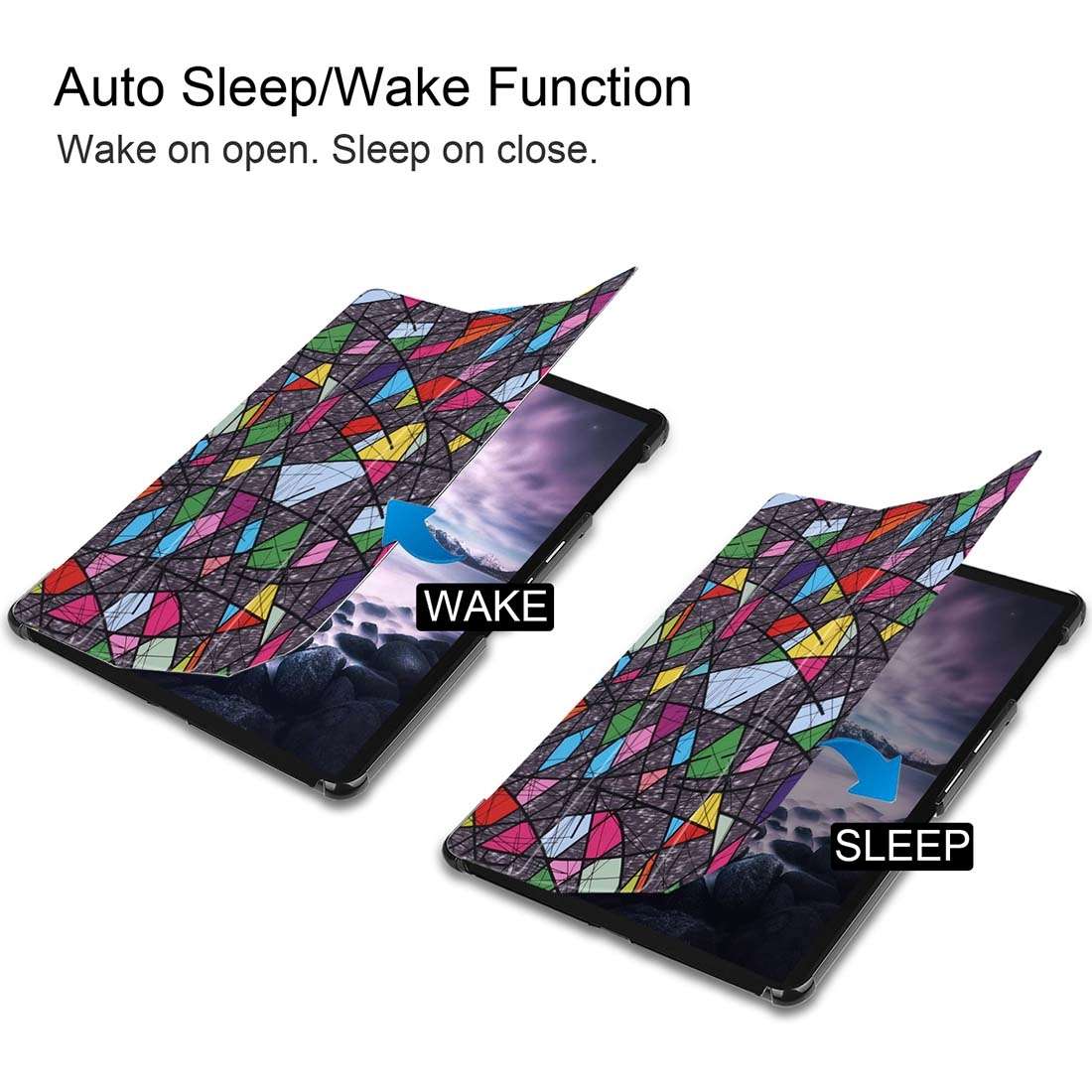 Church Window Pattern Horizontal Flip PU Leather Case for Galaxy Tab A 10.5 / T595 & T590, with Th