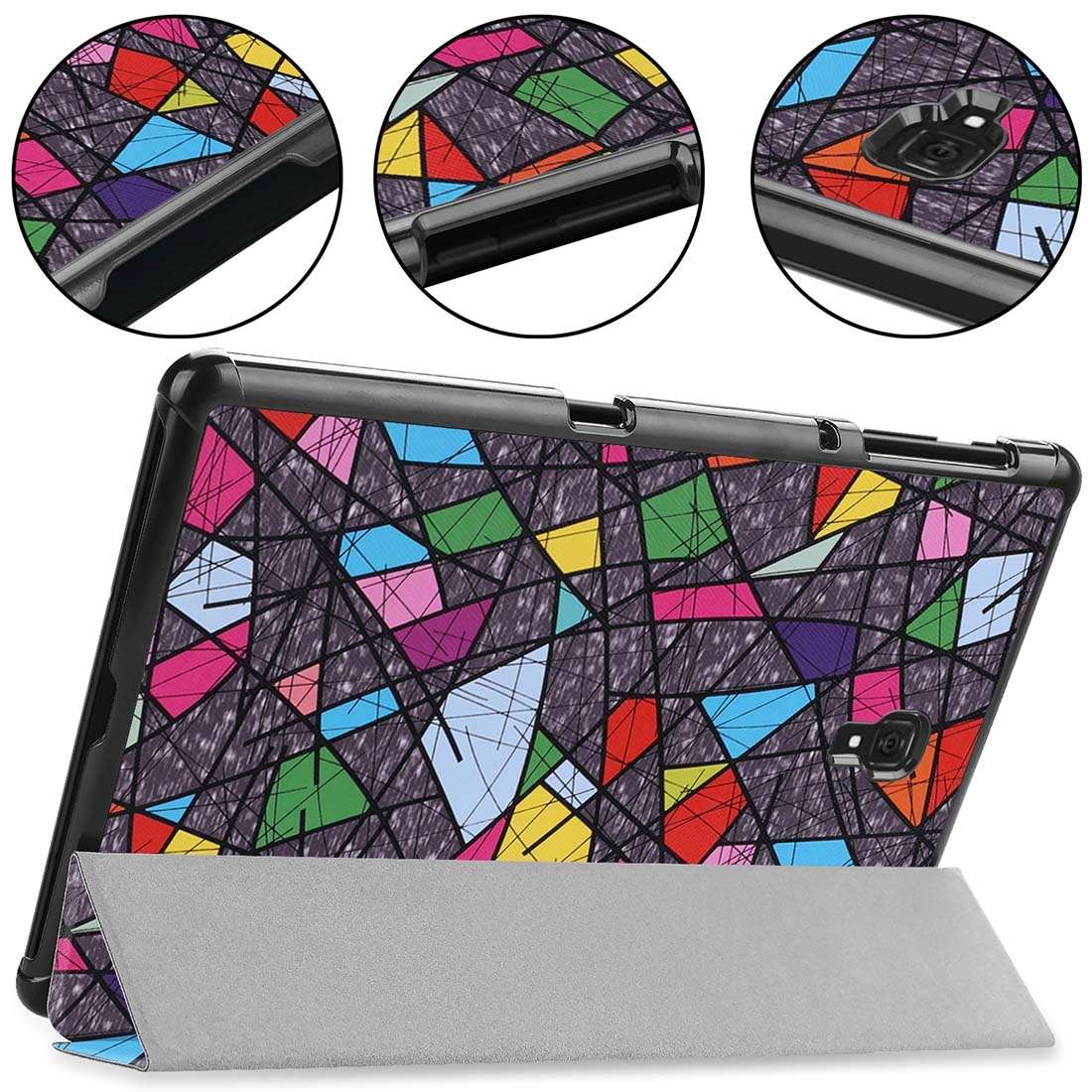 Church Window Pattern Horizontal Flip PU Leather Case for Galaxy Tab A 10.5 / T595 & T590, with Th