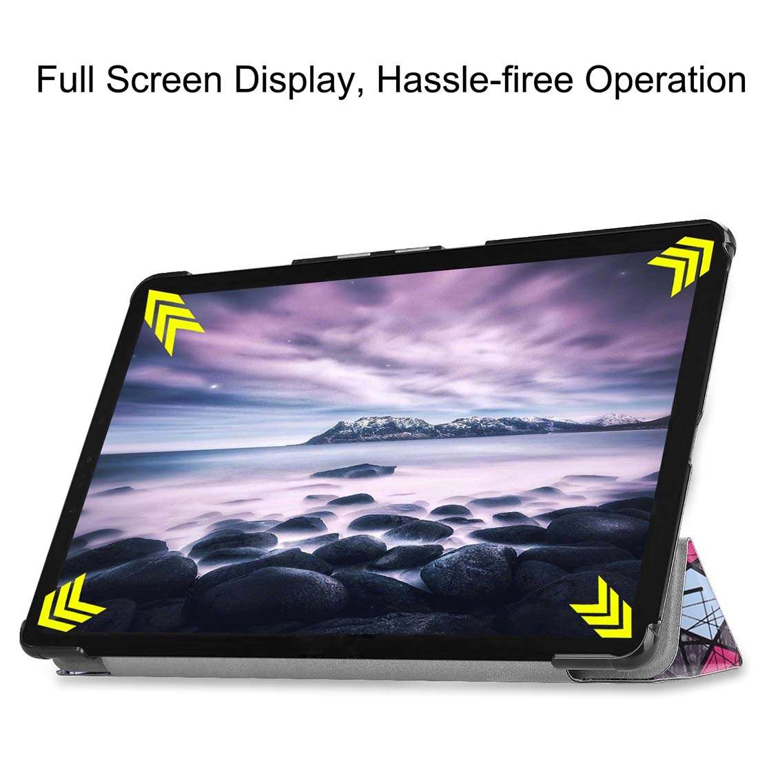 Church Window Pattern Horizontal Flip PU Leather Case for Galaxy Tab A 10.5 / T595 & T590, with Th