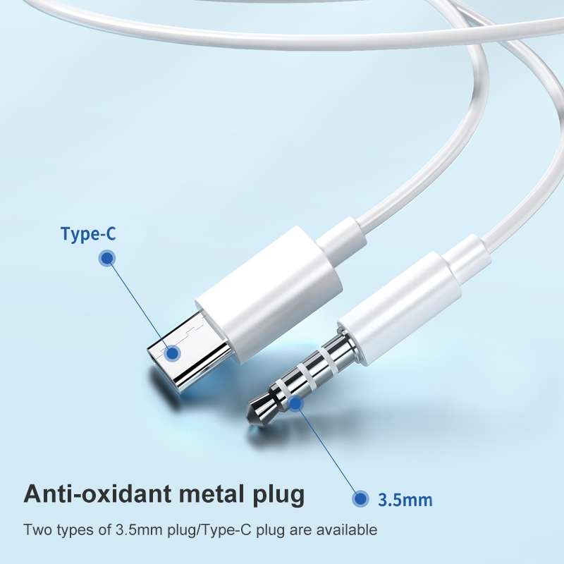 WK YA-02 Type-C In-Ear Wired Call Music Earphone, Length: 1.2m