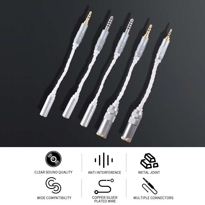 ZS0021 3.5mm Male to 2.5mm Female Balance Adapter Cable (Silver)