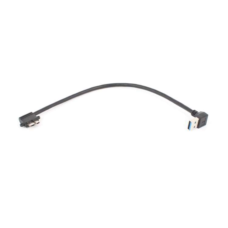 2 PCS USB 3.0 Lower Elbow Male to Micro USB 3.0 Elbow Charging Data Cable, Cable Length: 27cm