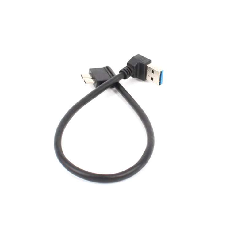 2 PCS USB 3.0 Lower Elbow Male to Micro USB 3.0 Elbow Charging Data Cable, Cable Length: 27cm
