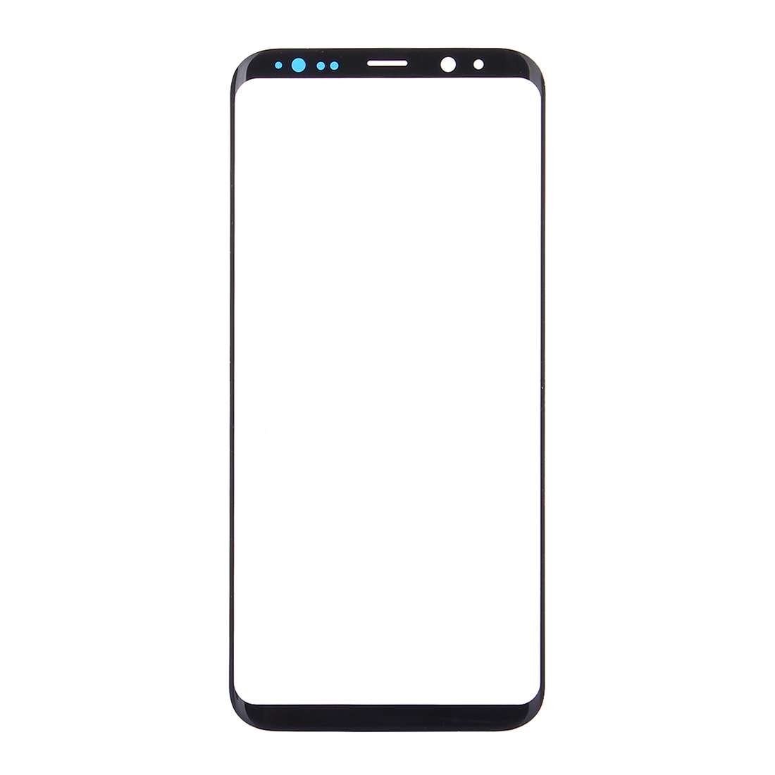 For Galaxy S9+ Front Screen Outer Glass Lens(Black)