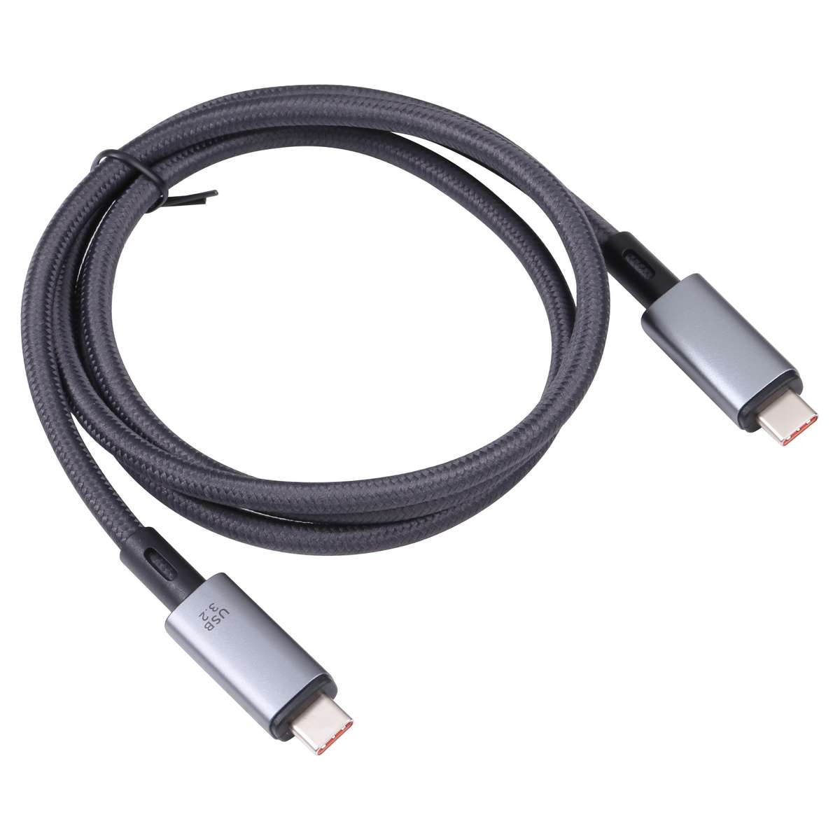 10Gbps 8K USB-C/Type-C to USB-C/Type-C Video Cable Compatible with USB 3.2, Length: 1m(Black)