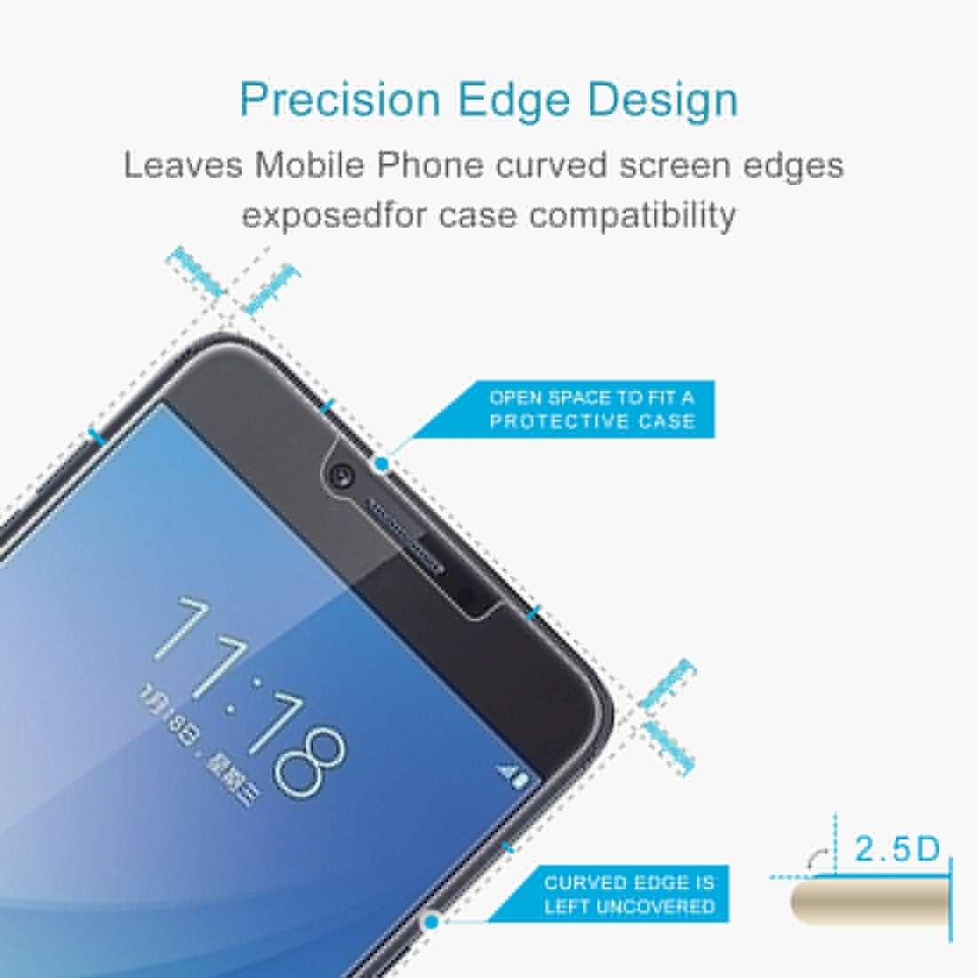 50 PCS 0.26mm 9H 2.5D Tempered Glass Film for Galaxy C7 Pro