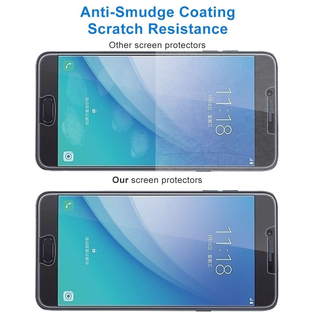 50 PCS 0.26mm 9H 2.5D Tempered Glass Film for Galaxy C7 Pro