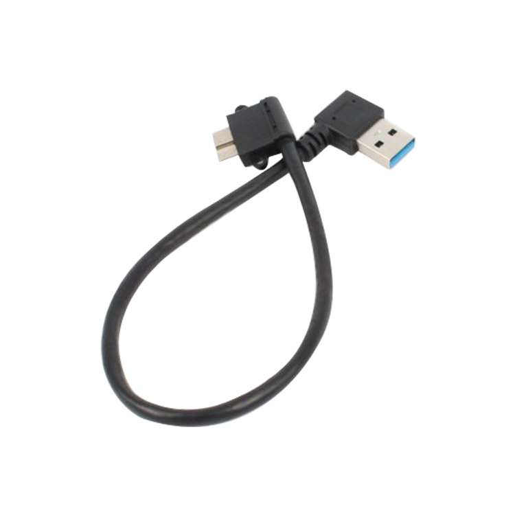 2 PCS USB 3.0 Left Elbow Male to Micro USB 3.0 Elbow Charging Data Cable, Cable Length: 27cm