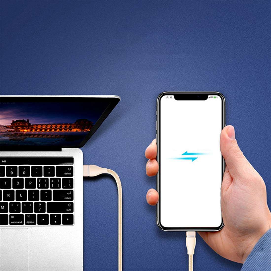 Nylon Weave Style USB to Micro USB Data Sync Charging Cable, Cable Length: 1m