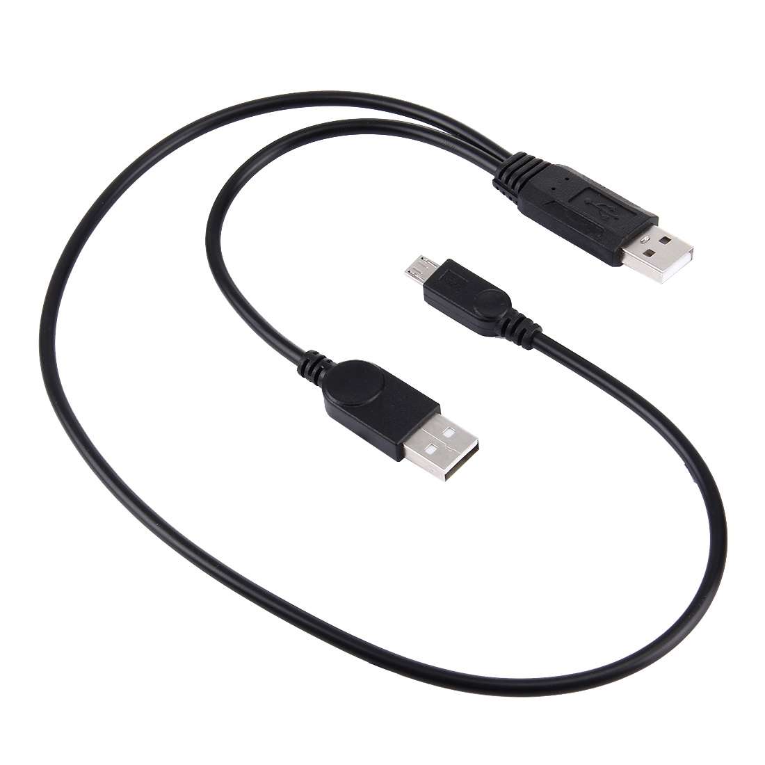 50cm 2 in 1 USB 2.0 to Micro USB + USB Data / Charging Cable