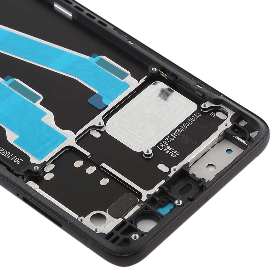 Middle Frame Bezel Plate with Side Keys for Xiaomi Note 3(Black)