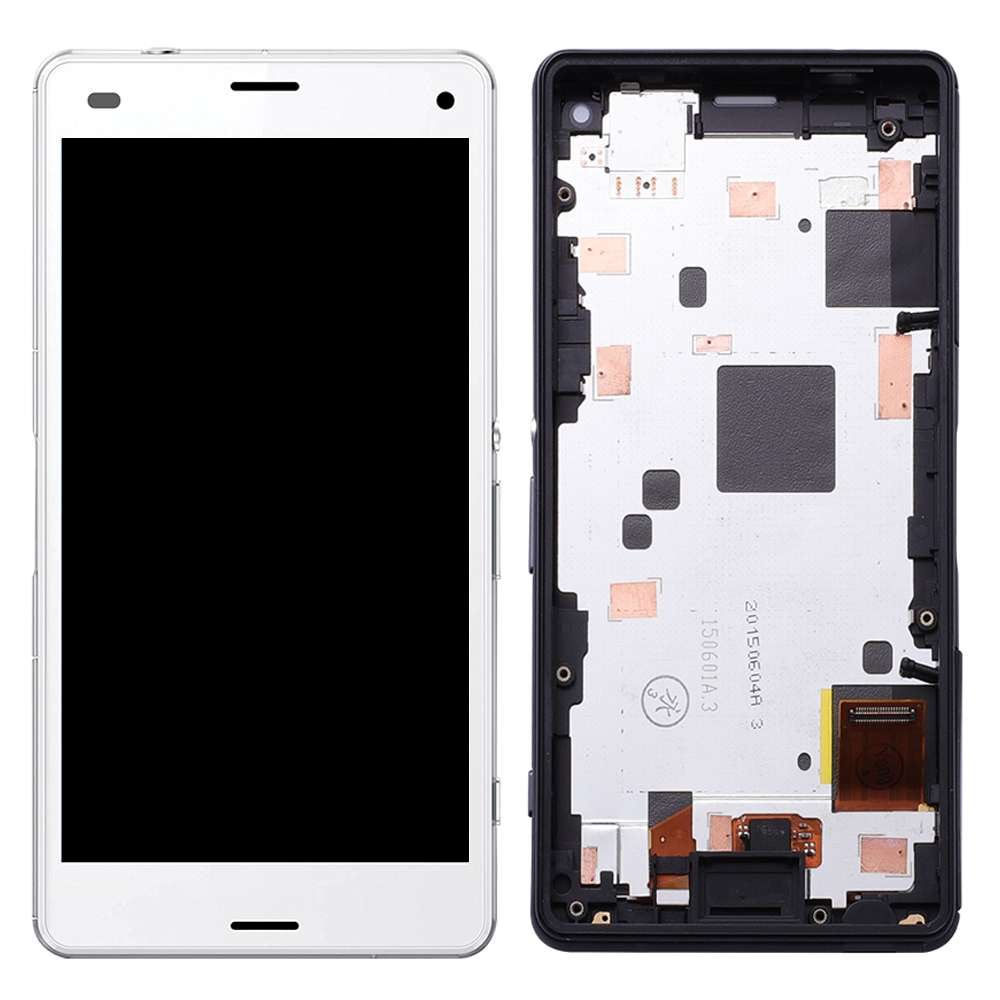 OEM LCD Screen for Sony Xperia Z3 Mini Compact Digitizer Full Assembly with Frame(Black)