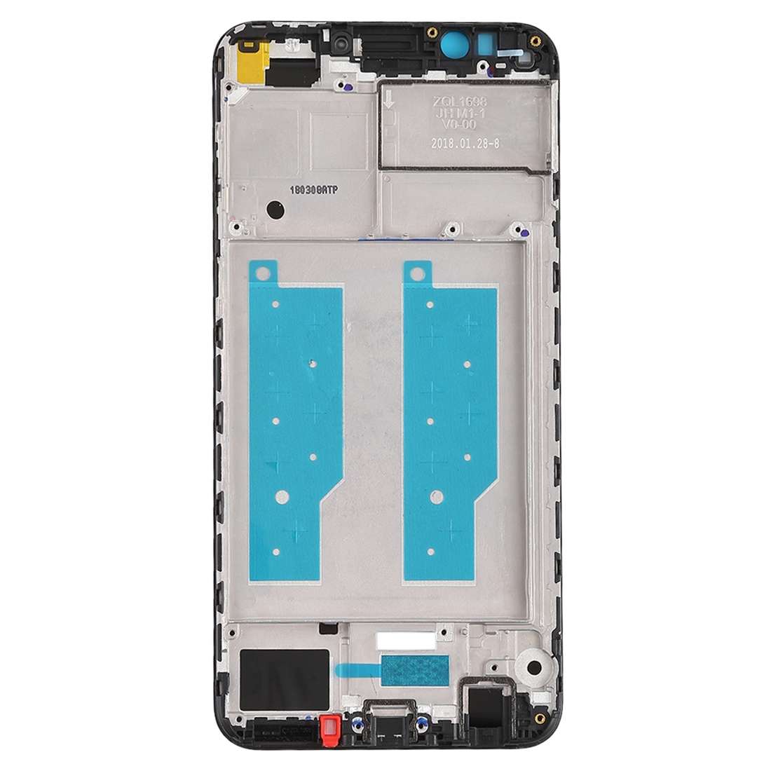 Front Housing LCD Frame Bezel for Huawei Honor Play 7C(Black)