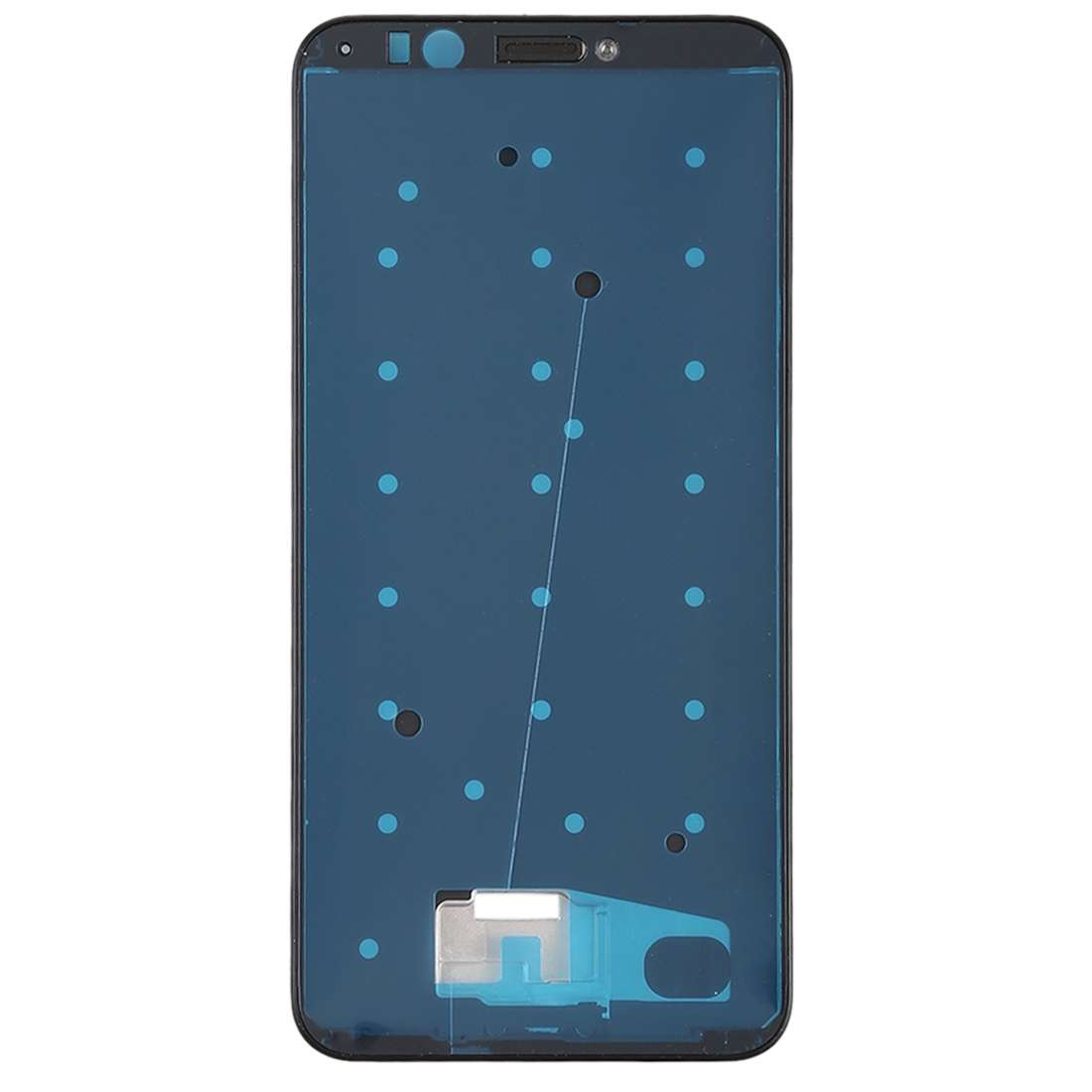 Front Housing LCD Frame Bezel for Huawei Honor Play 7C(Black)